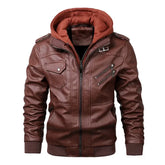 Men's PU Leather Jacket – Autumn Casual Motorcycle Biker Coat (EU Size SA722) - Himpall